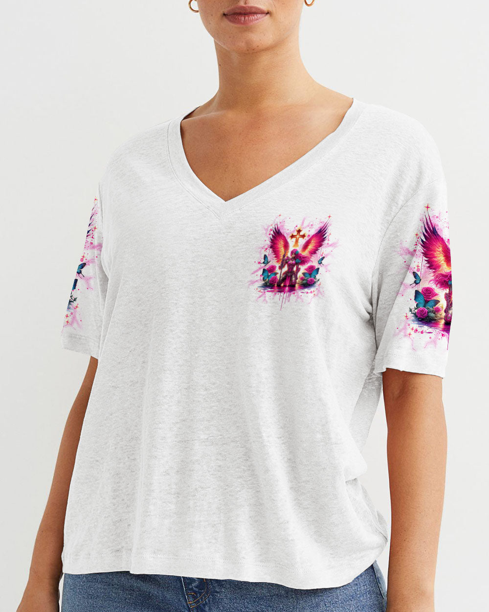 She Who Kneels Before God Women's All Over Print Shirt - Tlnt2304242