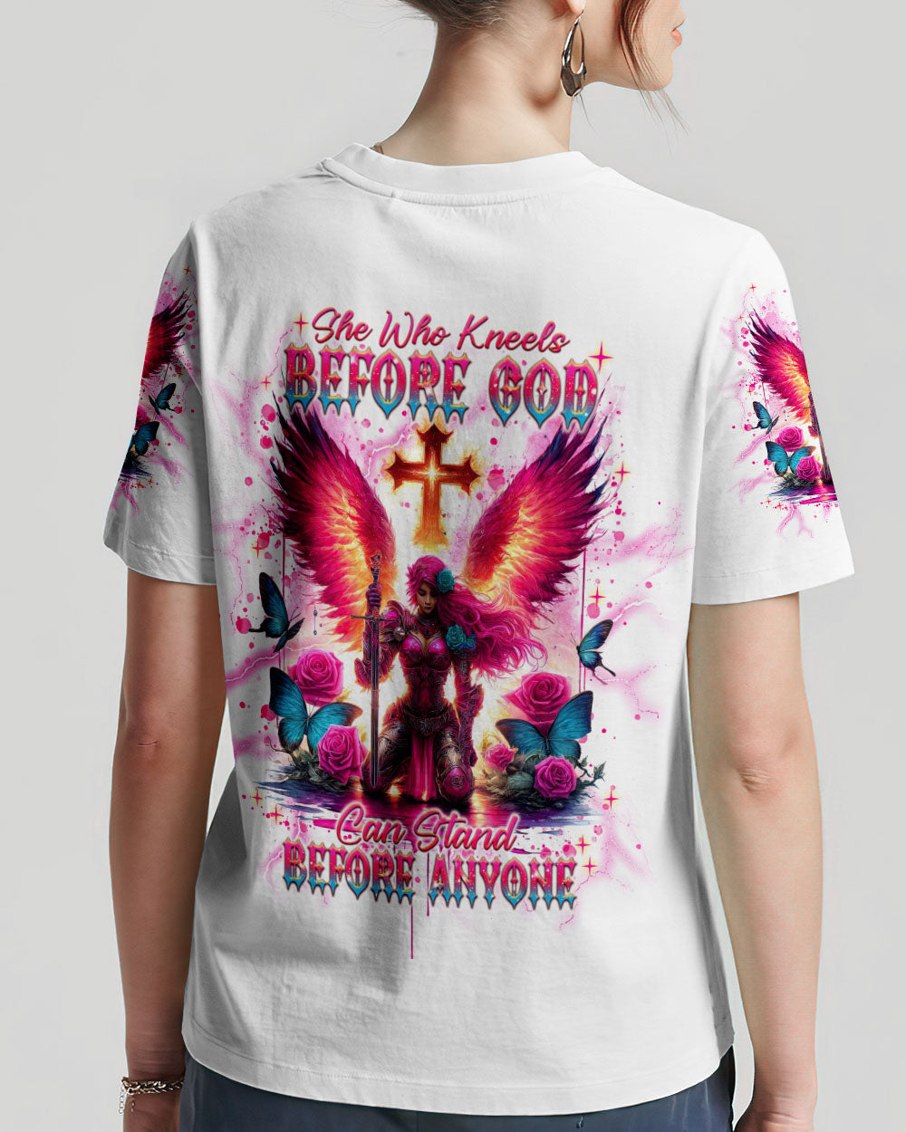 She Who Kneels Before God Women's All Over Print Shirt - Tlnt2304242