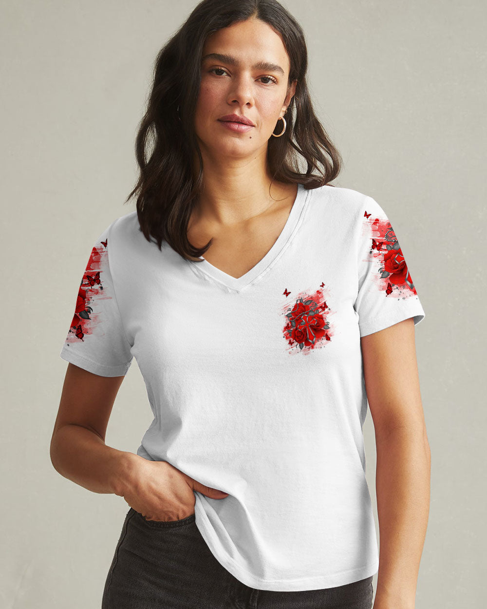 I Believe In God Rose Cross Women's All Over Print Shirt - Tlnt2311243