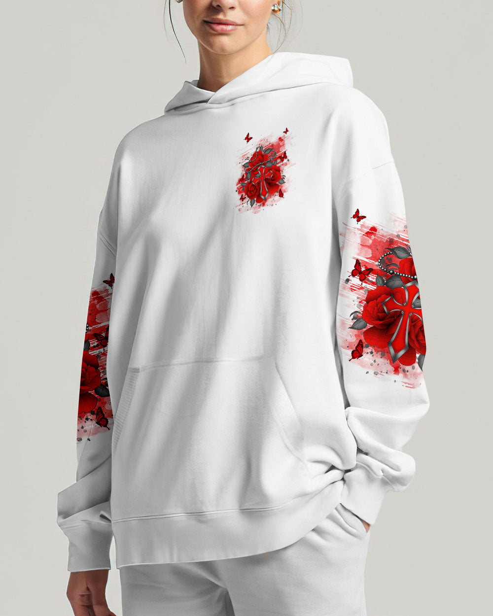 I Believe In God Rose Cross Women's All Over Print Shirt - Tlnt2311243