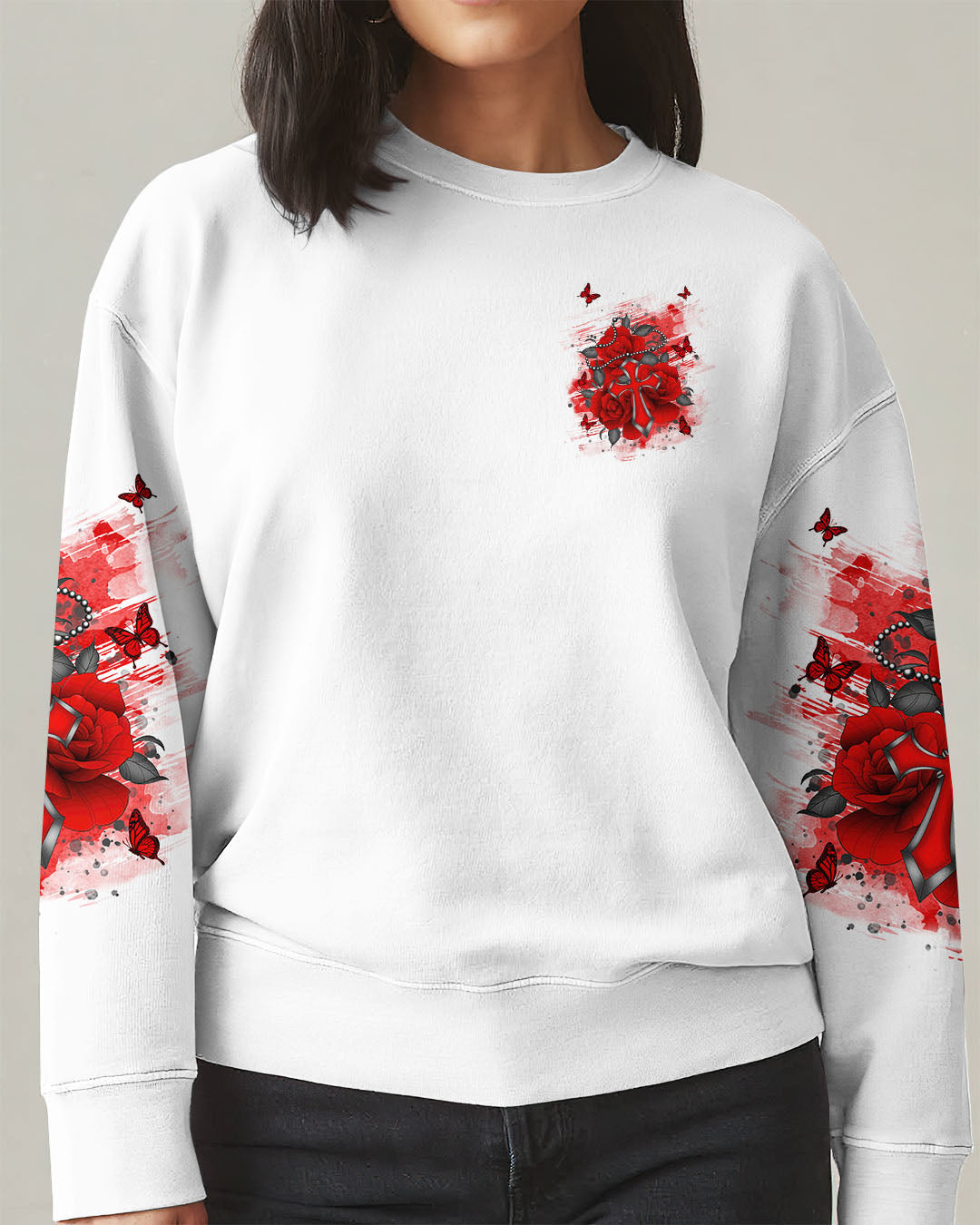 I Believe In God Rose Cross Women's All Over Print Shirt - Tlnt2311243
