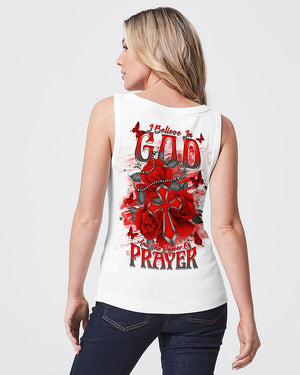 I Believe In God Rose Cross Women's All Over Print Shirt - Tlnt2311243