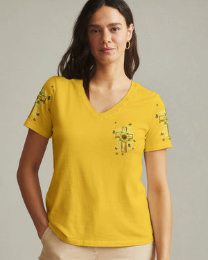 God Is Good All The Time Sunflower Women's All Over Print Shirt - Tlnt2312251