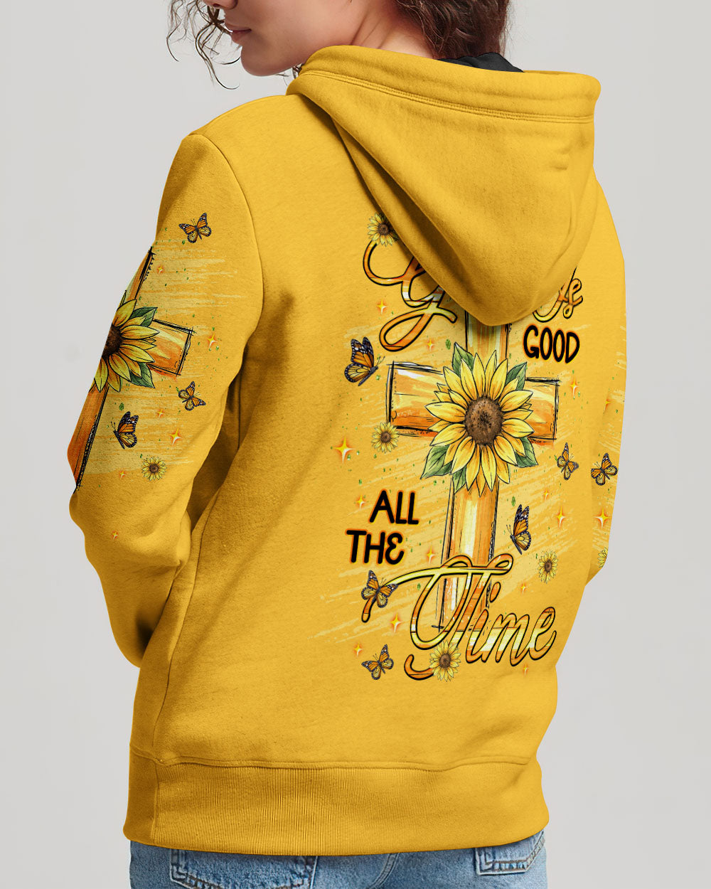 God Is Good All The Time Sunflower Women's All Over Print Shirt - Tlnt2312251