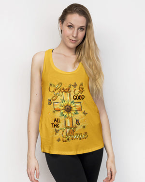God Is Good All The Time Sunflower Women's All Over Print Shirt - Tlnt2312251