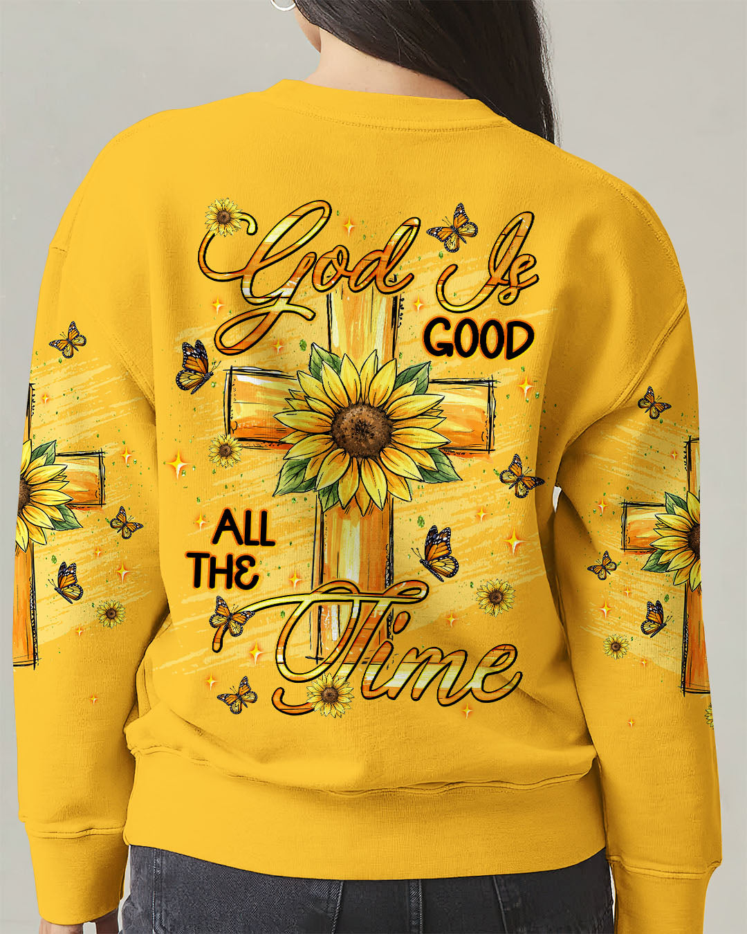 God Is Good All The Time Sunflower Women's All Over Print Shirt - Tlnt2312251