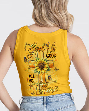 God Is Good All The Time Sunflower Women's All Over Print Shirt - Tlnt2312251