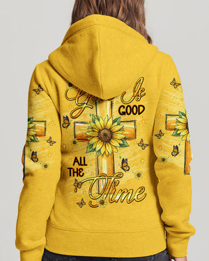 God Is Good All The Time Sunflower Women's All Over Print Shirt - Tlnt2312251