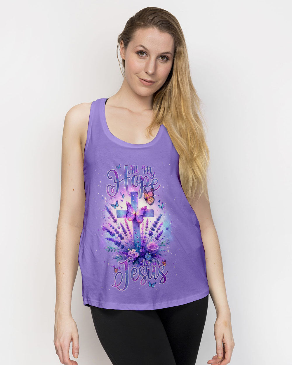 All My Hope Is In Jesus Lavender Women's All Over Print Shirt - Tlnt2401243
