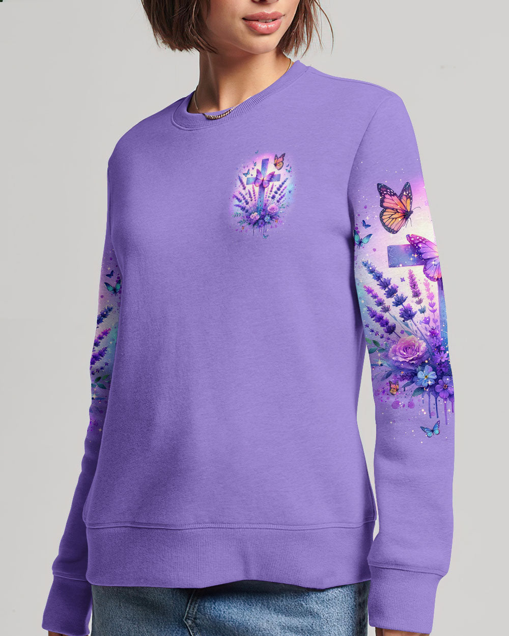 All My Hope Is In Jesus Lavender Women's All Over Print Shirt - Tlnt2401243