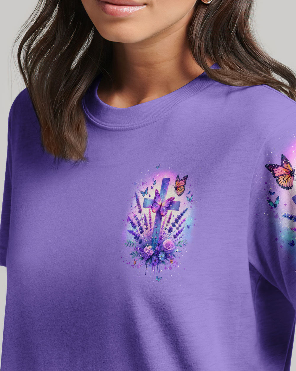 All My Hope Is In Jesus Lavender Women's All Over Print Shirt - Tlnt2401243