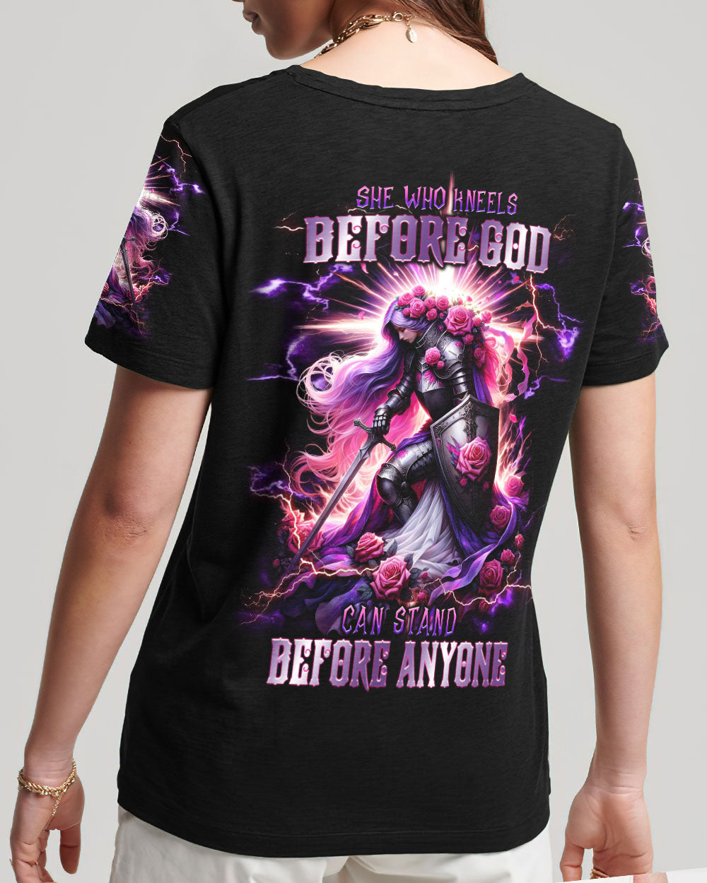 She Who Kneels Before God Women's All Over Print Shirt - Tlnt2410234