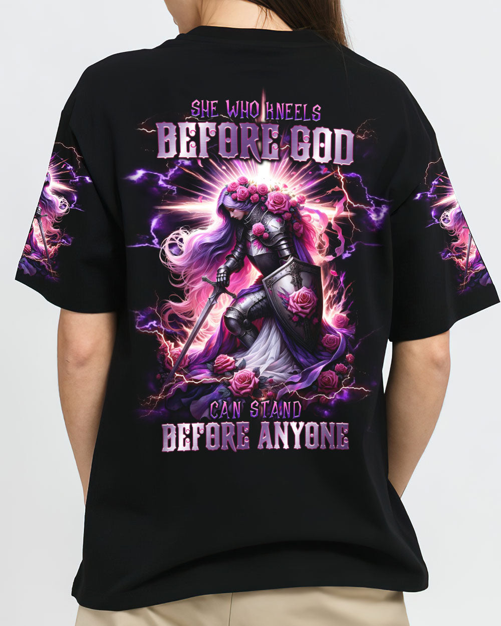 She Who Kneels Before God Women's All Over Print Shirt - Tlnt2410234