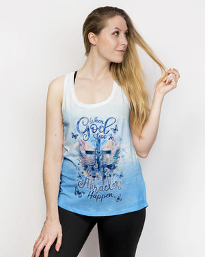 When God Steps In Miracles Happen Wings Women's All Over Print Shirt - Tlnt2504245