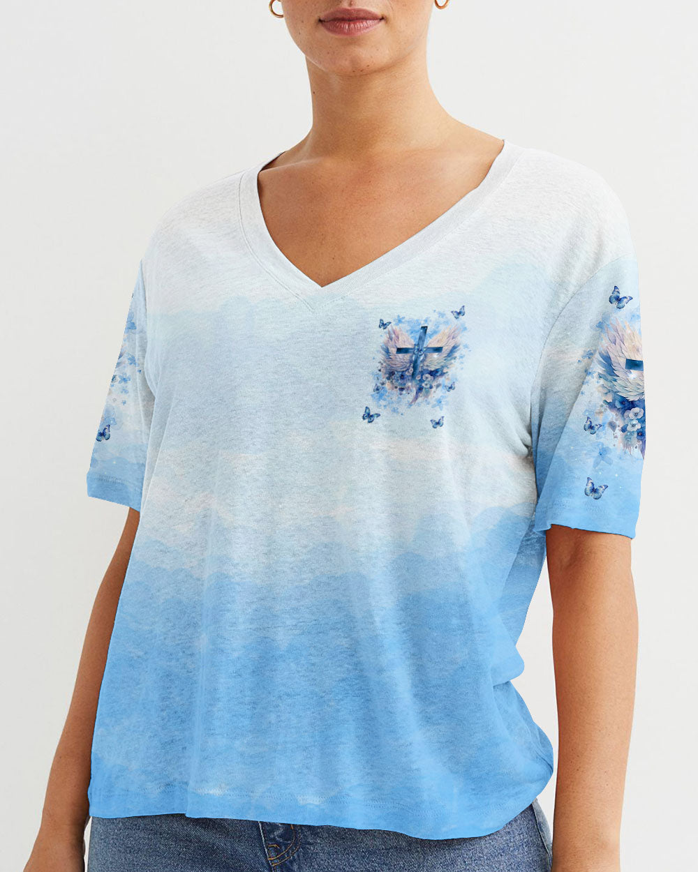 When God Steps In Miracles Happen Wings Women's All Over Print Shirt - Tlnt2504245