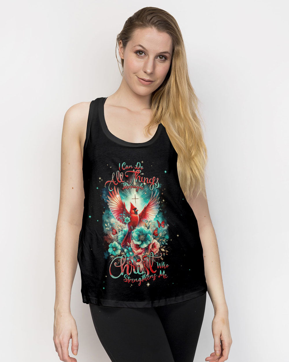 I Can Do All Things Through Christ Cardinal Women's All Over Print Shirt - Tlnt2512234