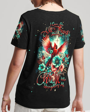 I Can Do All Things Through Christ Cardinal Women's All Over Print Shirt - Tlnt2512234