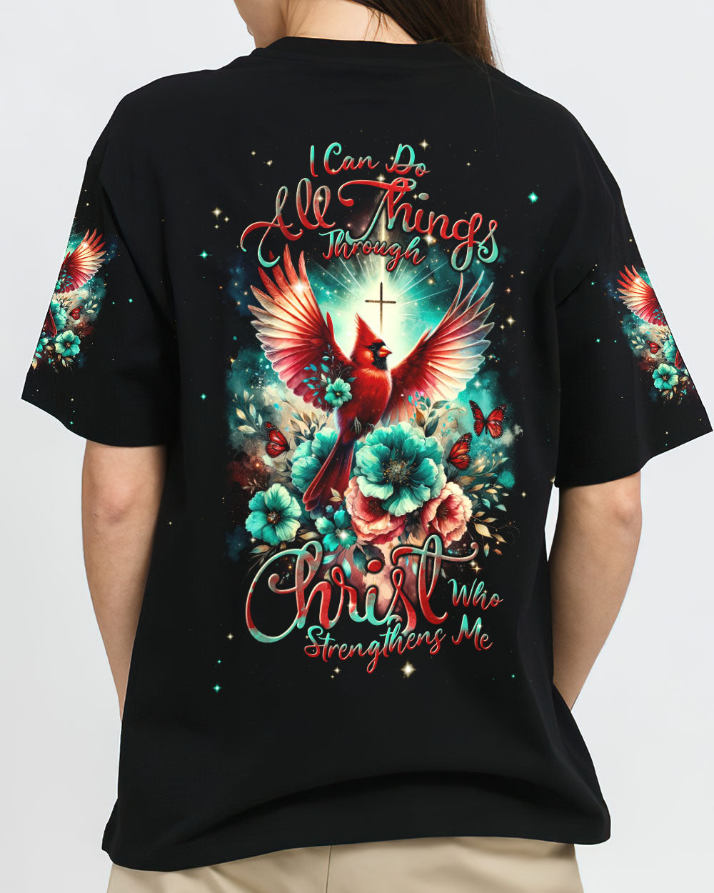 I Can Do All Things Through Christ Cardinal Women's All Over Print Shirt - Tlnt2512234