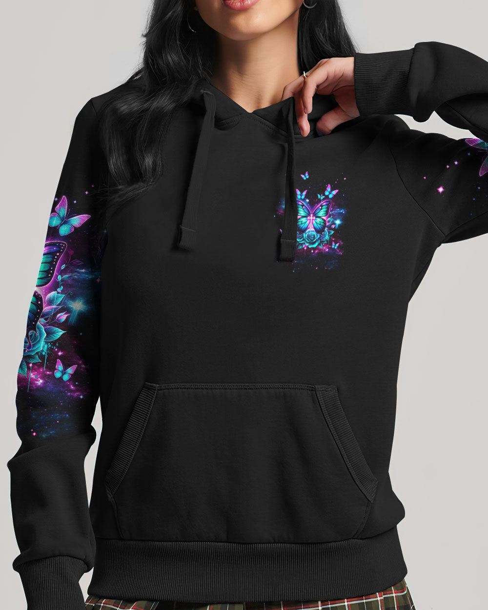 Pray More Worry Less Butterfly Women's All Over Print Shirt - Tlnt2601242