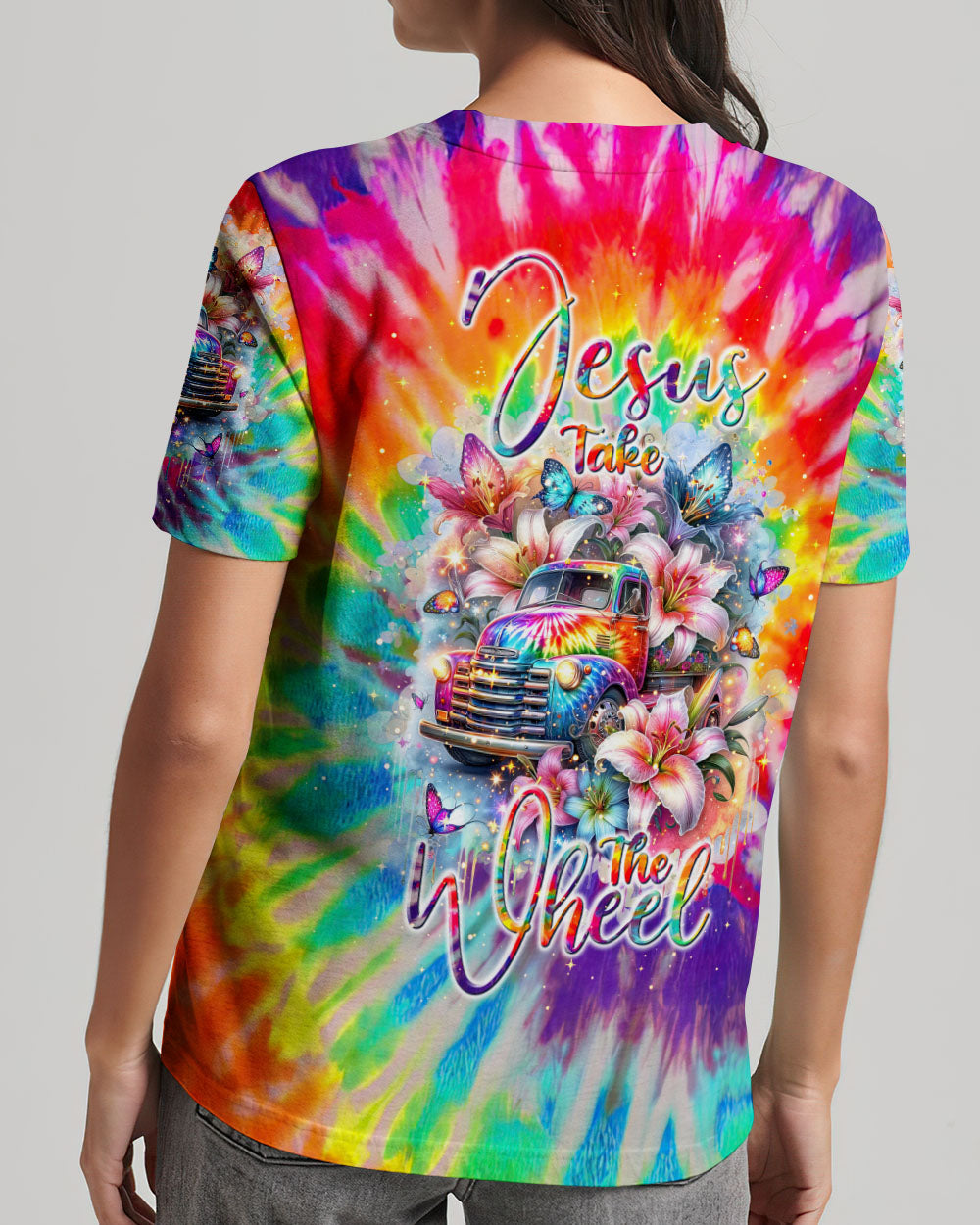 Jesus Take The Wheel Lilies Women's All Over Print Shirt - Tlnt2602242