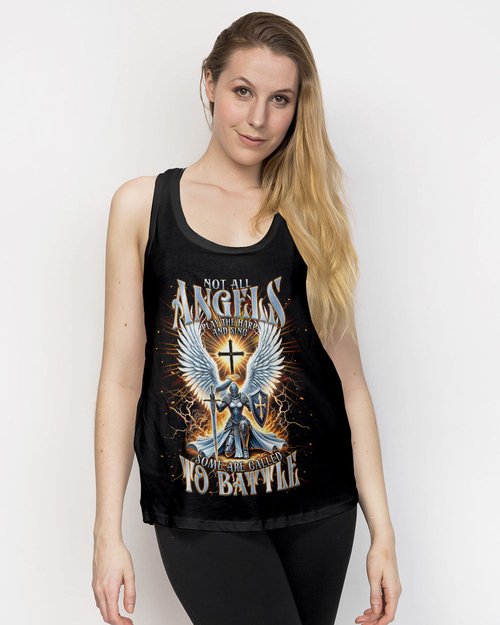 Not All Angels Play The Harp And Sing Warrior Women's All Over Print Shirt - Tlnt2602252