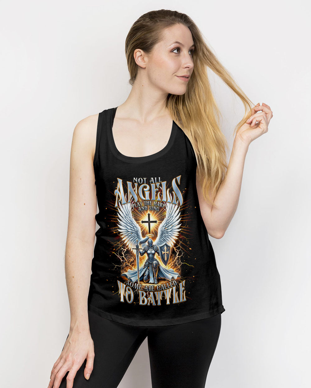 Not All Angels Play The Harp And Sing Warrior Women's All Over Print Shirt - Tlnt2602252