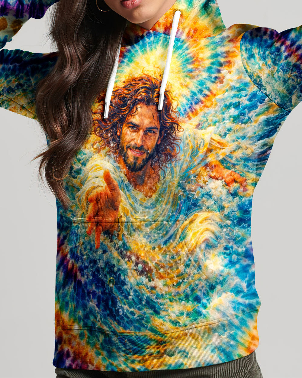 Saved By His Grace Jesus Water Swirl  Women's All Over Print Shirt  -  Tlnt2603262