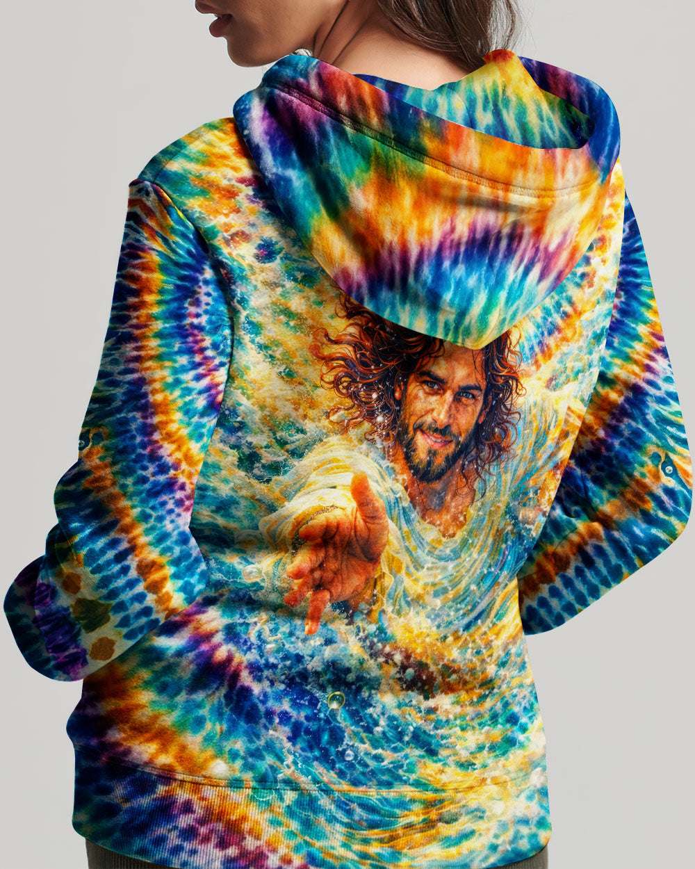 Saved By His Grace Jesus Water Swirl  Women's All Over Print Shirt  -  Tlnt2603262
