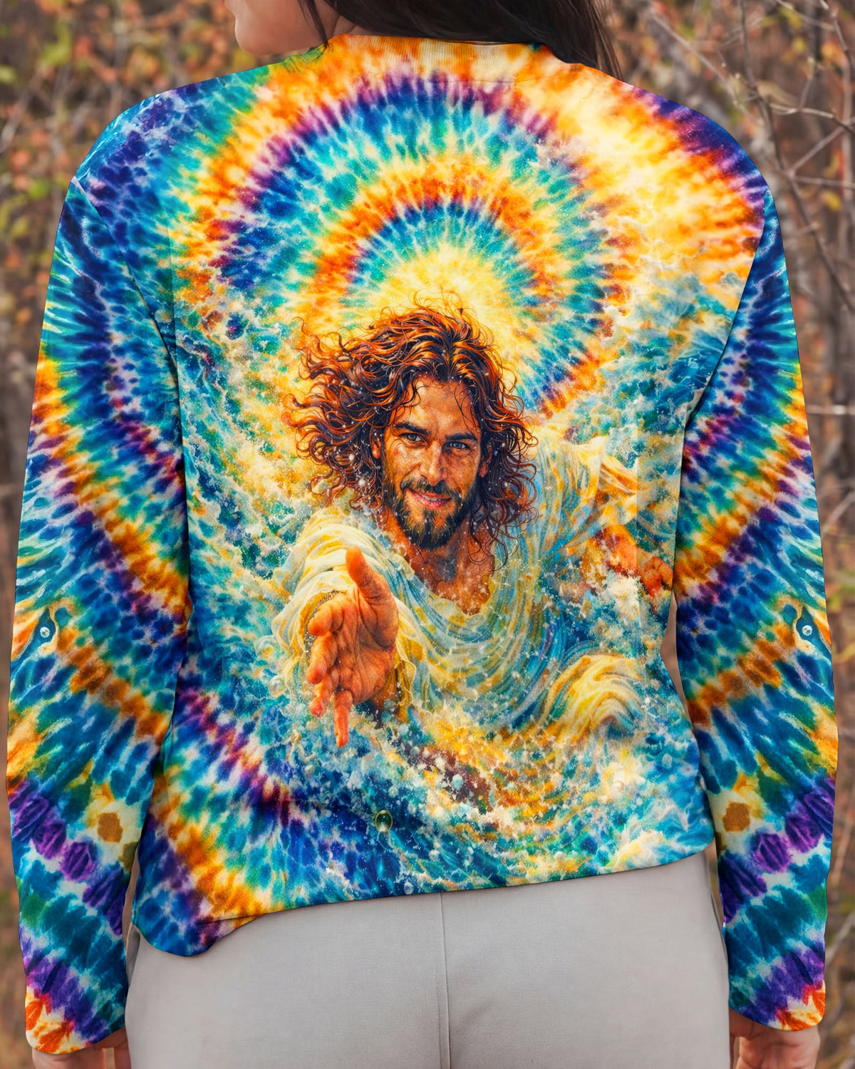 Saved By His Grace Jesus Water Swirl  Women's All Over Print Shirt  -  Tlnt2603262