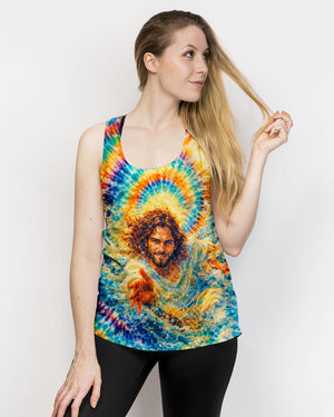 Saved By His Grace Jesus Water Swirl  Women's All Over Print Shirt  -  Tlnt2603262