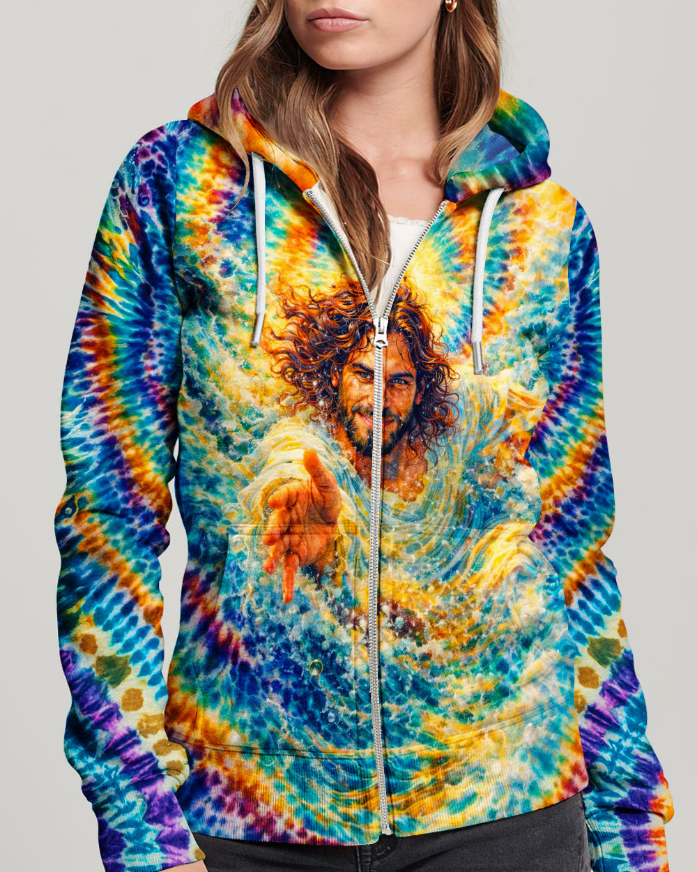 Saved By His Grace Jesus Water Swirl  Women's All Over Print Shirt  -  Tlnt2603262