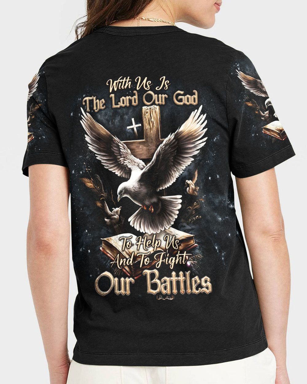With Us Is The Lord Our God Dove Women's All Over Print Shirt - Tlnt2606241