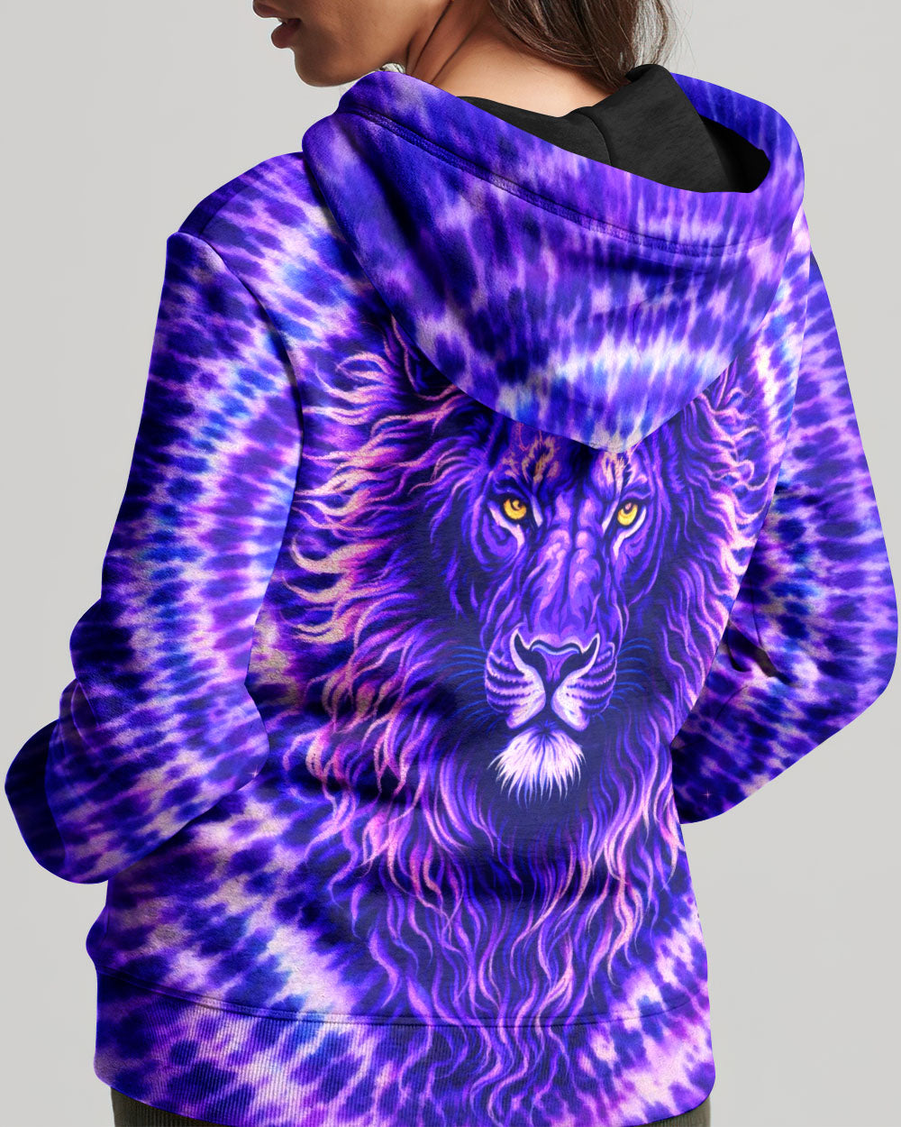 Cross Lion Purple Swirl Women's All Over Print Shirt  - Tlnt2701261