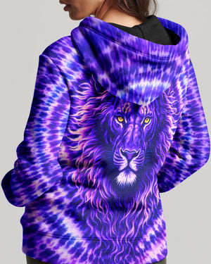 Cross Lion Purple Swirl Women's All Over Print Shirt  - Tlnt2701261