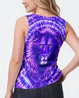 Cross Lion Purple Swirl Women's All Over Print Shirt  - Tlnt2701261