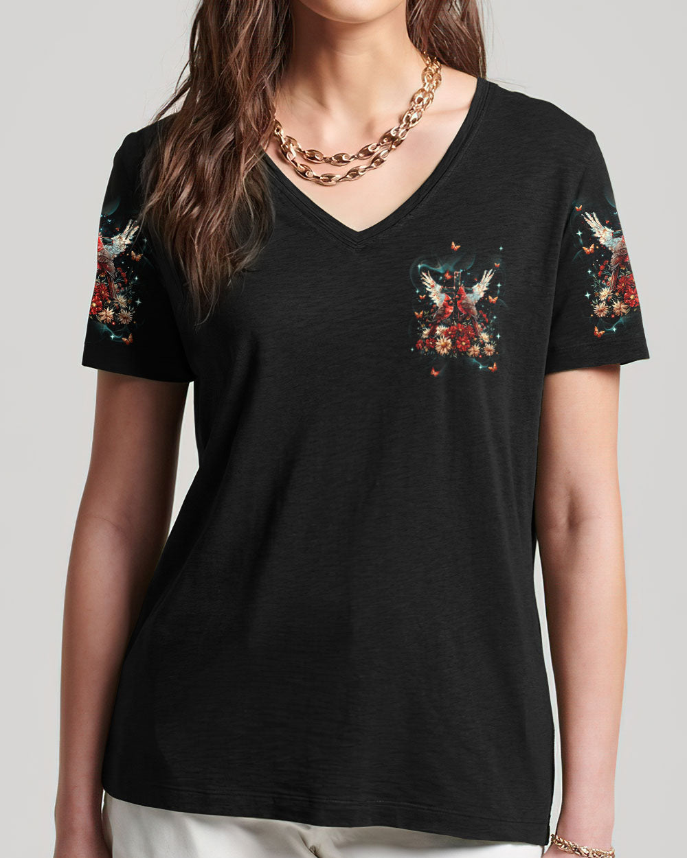 Cardinals Appear When Angels Are Near Women's All Over Print Shirt - Tlnt2703252