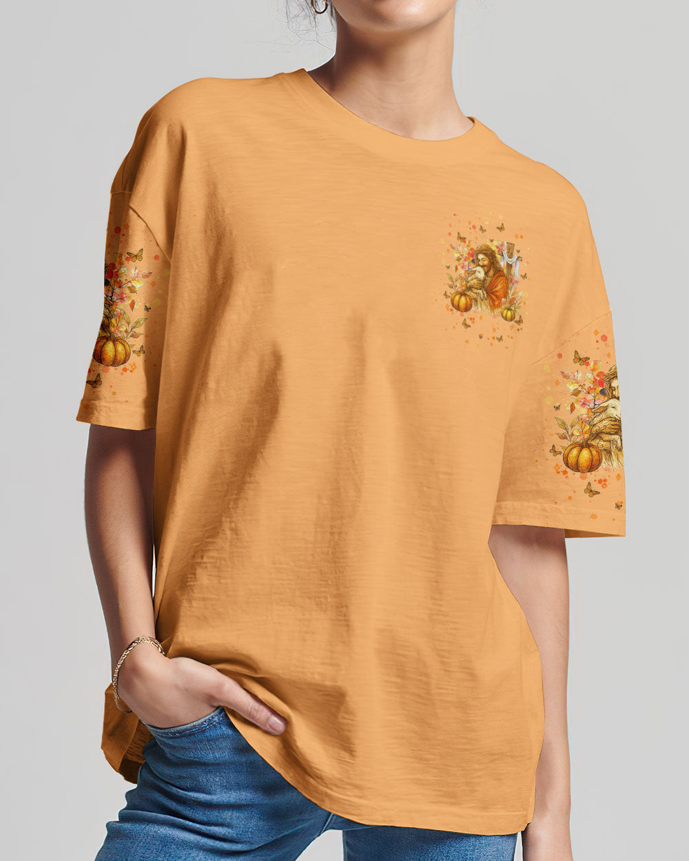 Fall For Jesus Autumn Women's All Over Print Shirt   - Tlnt2907254