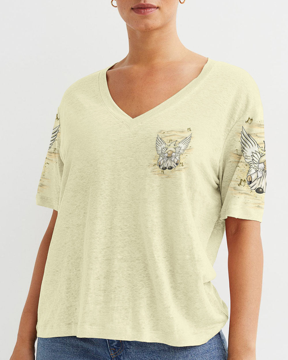 I Believe There Are Angels Among Us Gnome Women's All Over Print Shirt - Tlnt2910242