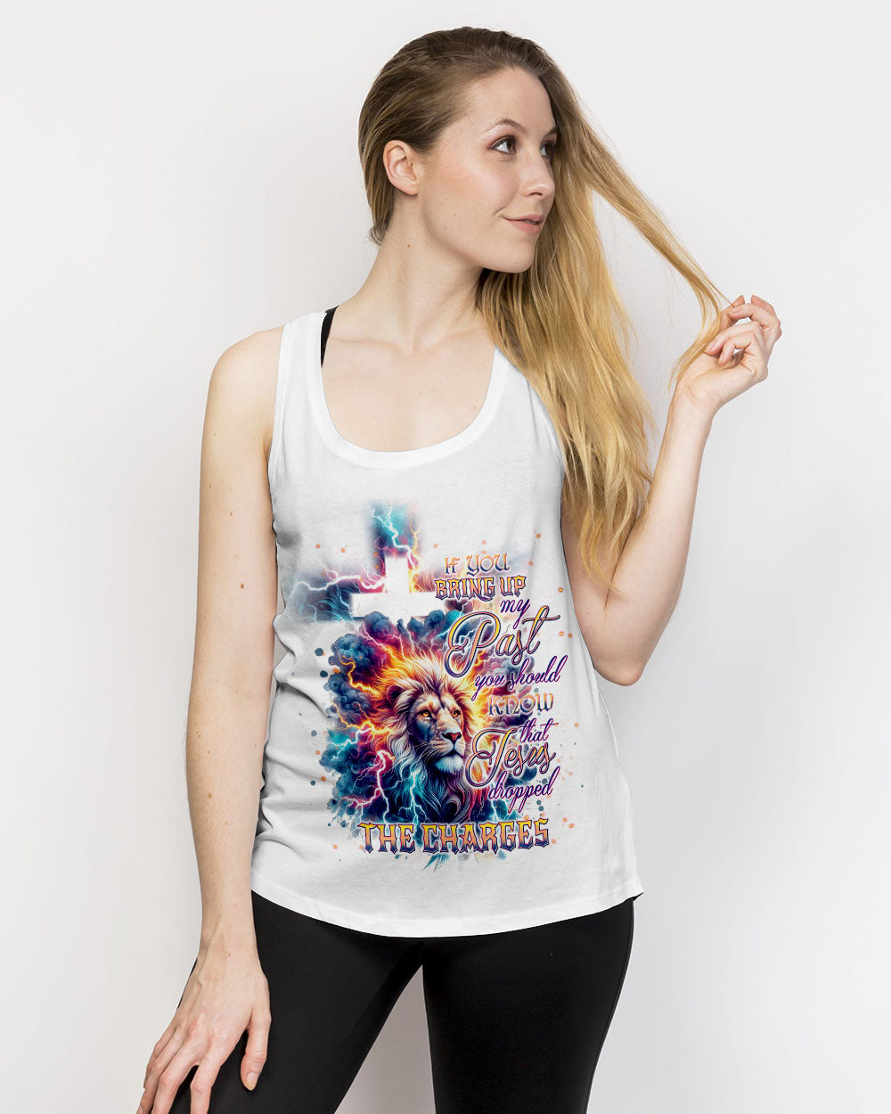 Jesus Dropped The Charges Lion Women's All Over Print Shirt - Tlnt3007242