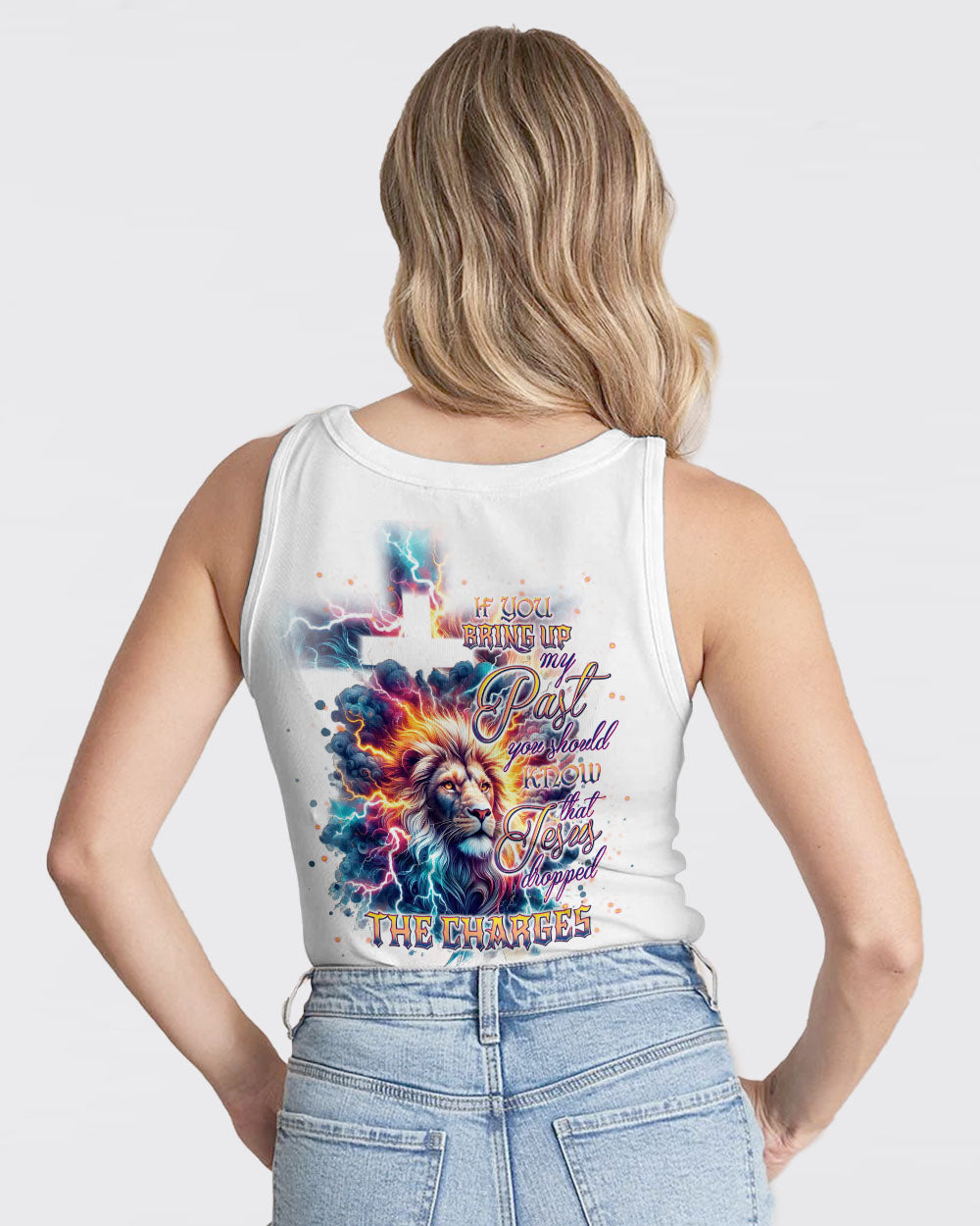 Jesus Dropped The Charges Lion Women's All Over Print Shirt - Tlnt3007242