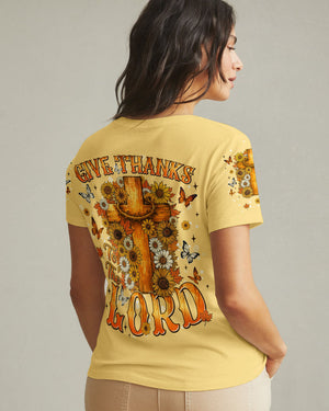 Give Thanks To The Lord Autumn Women's All Over Print Shirt   - Tlnt3007254