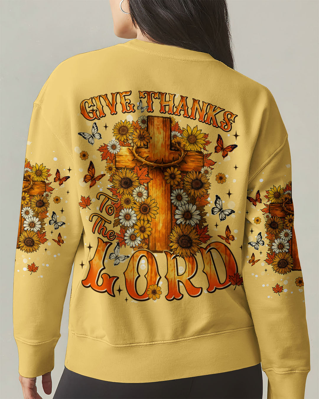 Give Thanks To The Lord Autumn Women's All Over Print Shirt   - Tlnt3007254
