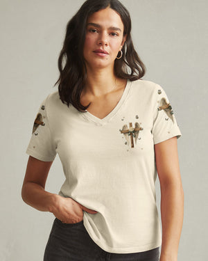 I Believe In God Cross Wings Women's All Over Print Shirt - Tlnt3012241