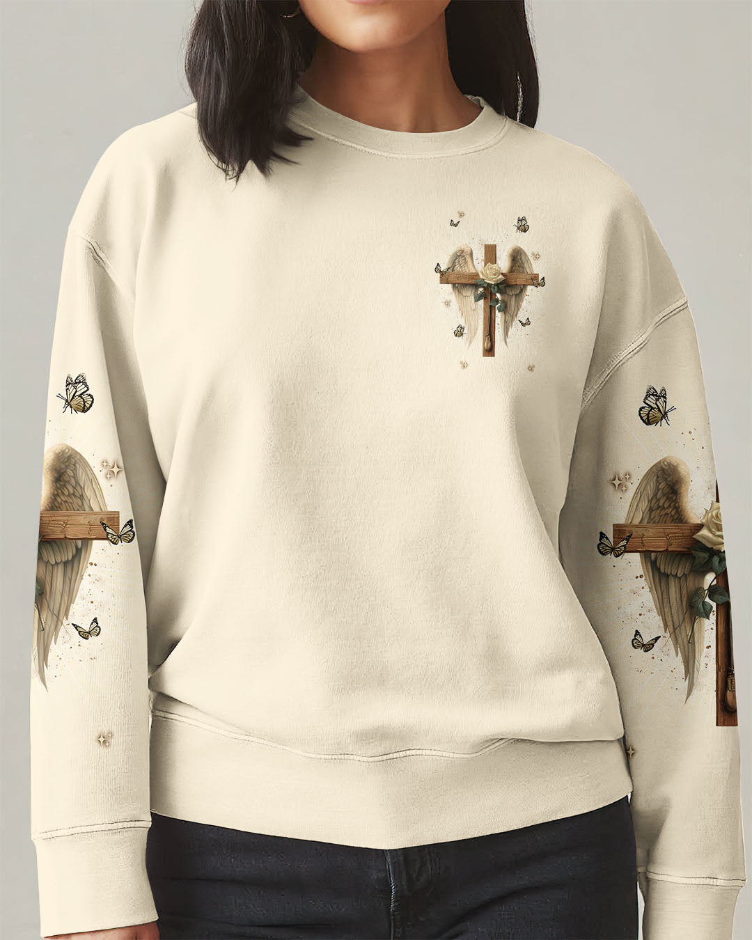 I Believe In God Cross Wings Women's All Over Print Shirt - Tlnt3012241