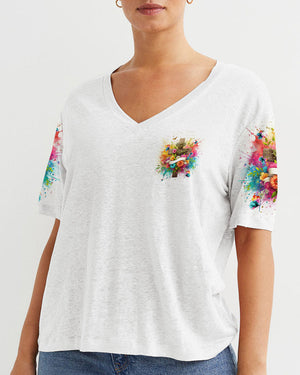 With God All Things Are Possible Flower Cross Women's All Over Print Shirt - Tlnt3105242