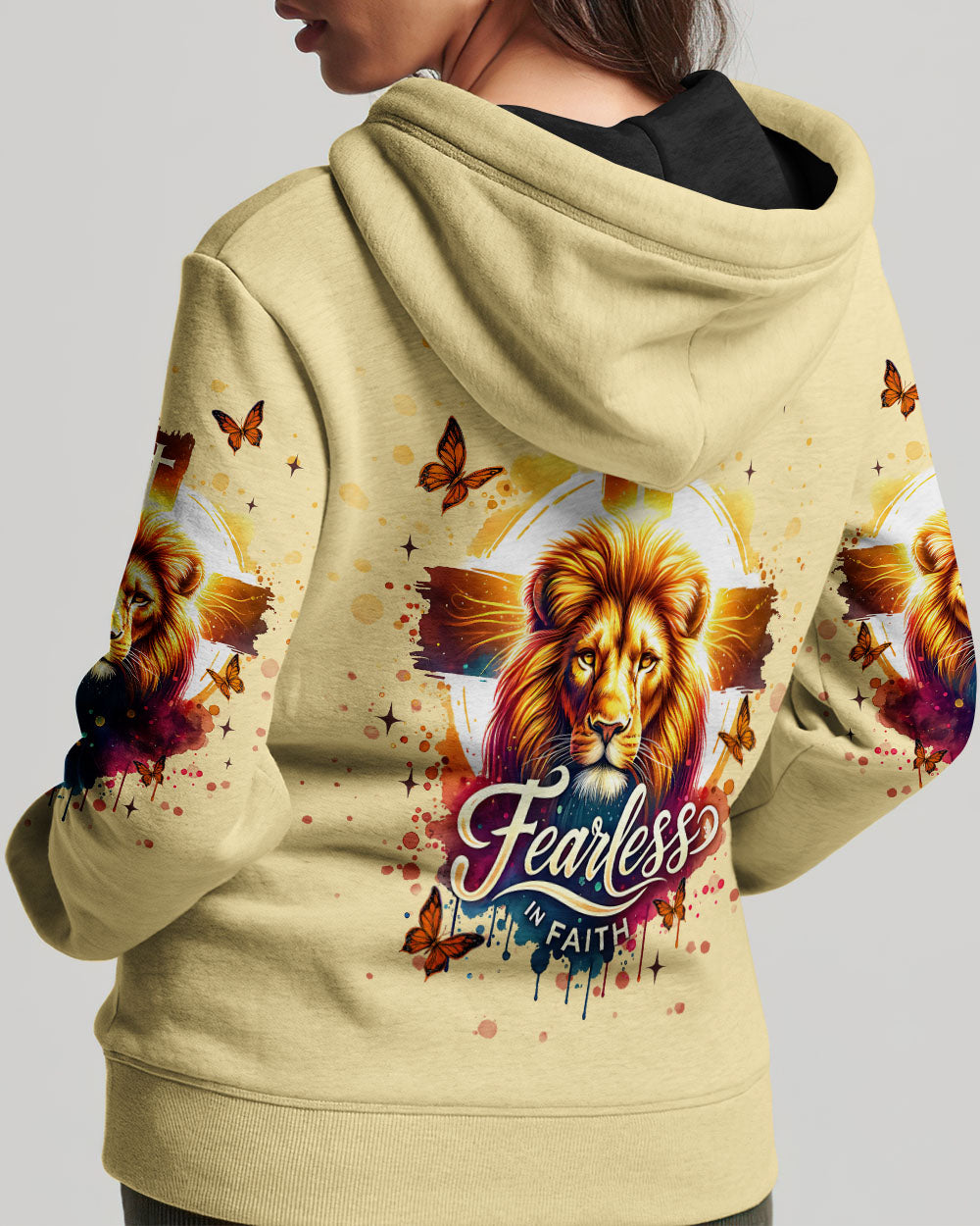 Fearless In Faith Lion Women's All Over Print Shirt   - Tlnt3107254