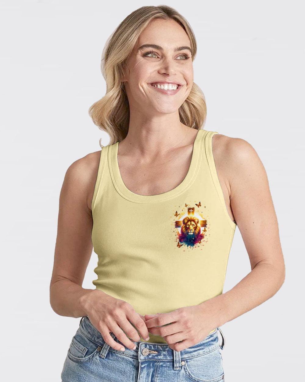 Fearless In Faith Lion Women's All Over Print Shirt   - Tlnt3107254