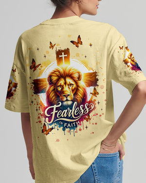 Fearless In Faith Lion Women's All Over Print Shirt   - Tlnt3107254