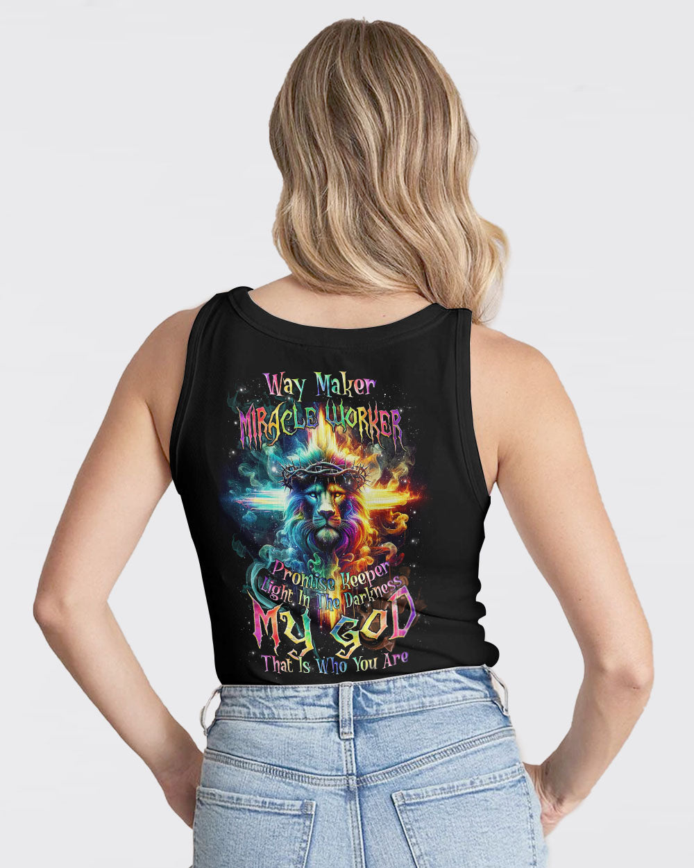 Way Maker Miracle Worker Cross Lion Women's All Over Print Shirt - Tlnz0305241
