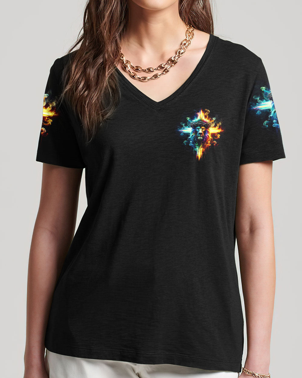 Way Maker Miracle Worker Cross Lion Women's All Over Print Shirt - Tlnz0305241